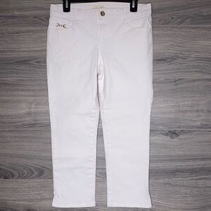 Caché Cropped Jeans White size 8
